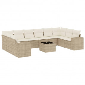 Garden Sofa Set Beige and cream white