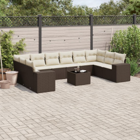 Garden Sofa Set Brown for sofa and table, Cream white f...