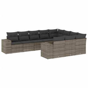 Garden Sofa Set Grey PE rattan Large Modular Garden Sof...
