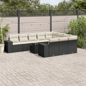 Garden Sofa Set Black