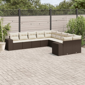 Garden Sofa Set Brown