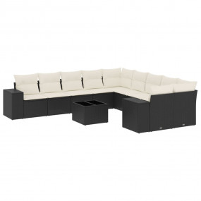Garden Sofa Set Black