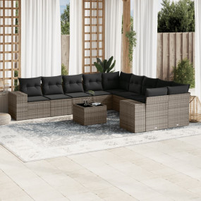 Garden Sofa Set Grey, Dark grey