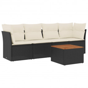 Garden Sofa Set Black PE rattan Large Modular Garden So...