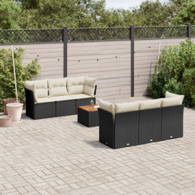 Garden Sofa Set Black, Brown, Cream White