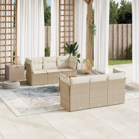 Garden Sofa Set Beige, Cream White