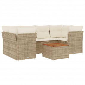 Garden Sofa Set Beige, Brown, Cream White