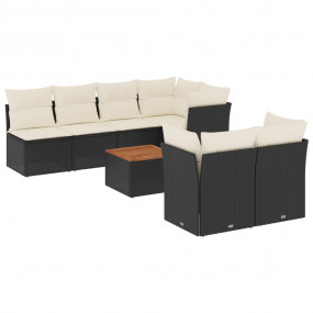Garden Sofa Set Black PE rattan Large Modular Garden So...