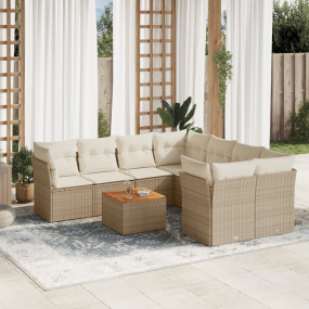 Garden Sofa Set Beige, Brown, Cream White