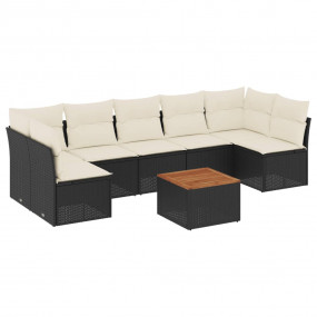 Garden Sofa Set Black