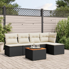 Garden Sofa Set Black, Brown, Cream White