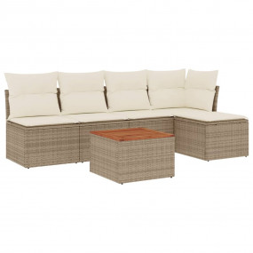 Garden Sofa Set Beige and cream white