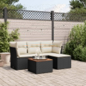 Garden Sofa Set Black
