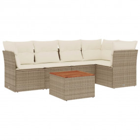 Garden Sofa Set Beige Poly Rattan Large Modular Garden ...