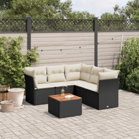 Garden Sofa Set Black, Cream White