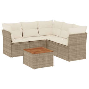 Garden Sofa Set Beige, Cream, Brown