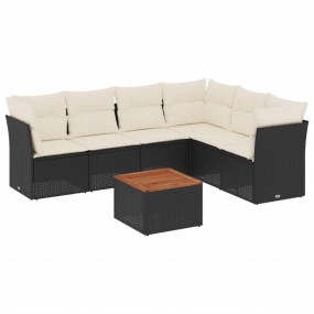 Garden Sofa Set Black PE rattan Large Modular Garden So...