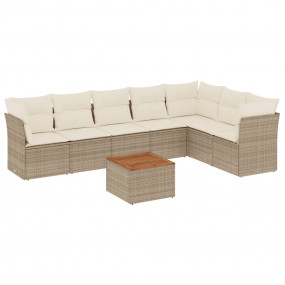 Garden Sofa Set Beige PE rattan Large Modular Garden So...