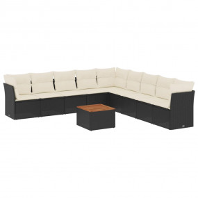 Garden Sofa Set Black