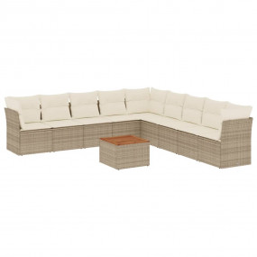 Garden Sofa Set Beige, Brown