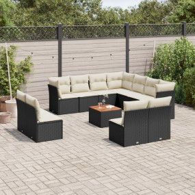 Garden Sofa Set Black