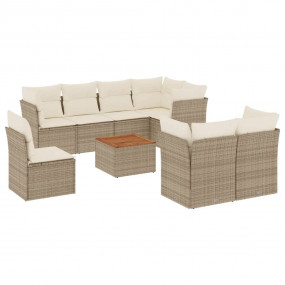 Garden Sofa Set Beige, Brown, Cream White PE Rattan Lar...