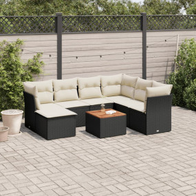 Garden Sofa Set Black, Brown, Cream White