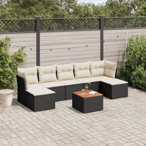 Garden Sofa Set Black PE rattan Large Modular Garden So...