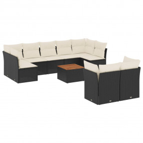 Garden Sofa Set Black, Brown, Cream White