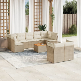 Garden Sofa Set Beige, Brown, Cream
