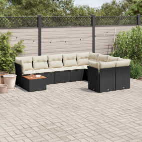 Garden Sofa Set Black PE rattan Large Modular Garden So...