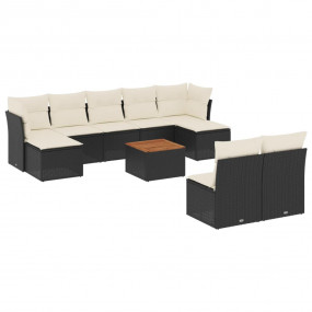 Garden Sofa Set Black
