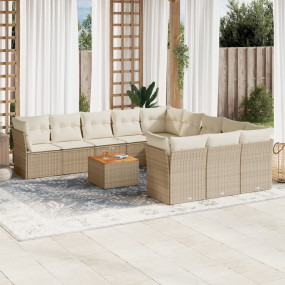Garden Sofa Set Beige, Brown, Cream White
