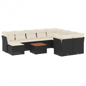Garden Sofa Set Black PE rattan Large Modular Garden So...