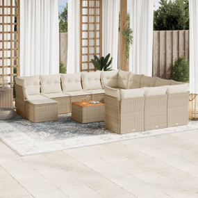 Garden Sofa Set Beige and cream white
