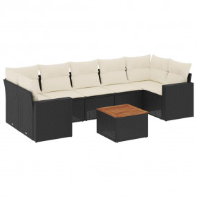 Garden Sofa Set Black