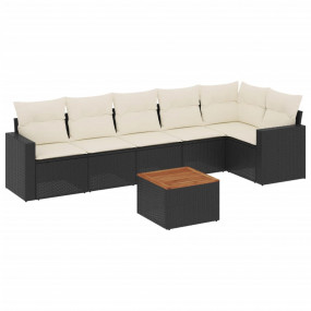 Garden Sofa Set Black PE rattan Large Modular Garden So...