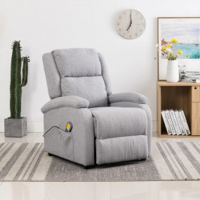 Massage Chair Light Gray Fabric (100% polyester), Foam,...