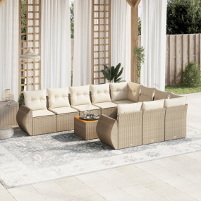 Garden Sofa Set Beige, Cream