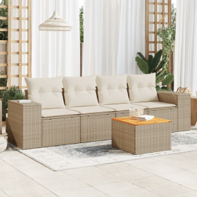 Garden Sofa Set Beige and cream white