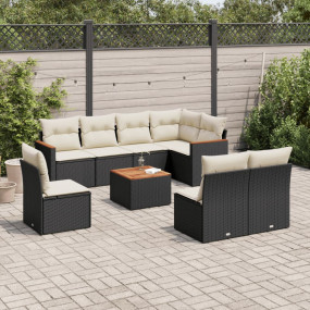 Garden Sofa Set Black