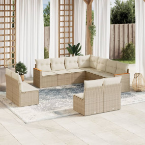Garden Sofa Set Beige PE rattan  Modular  Garden Sofa S...
