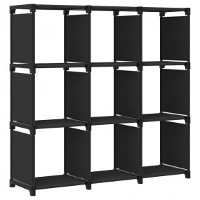 Display Shelf Black Polyester, Steel Medium Cube Storag...