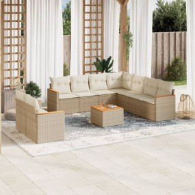 Garden Sofa Set Beige, Cream White
