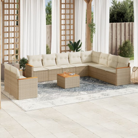 Garden Sofa Set Beige, Cream White
