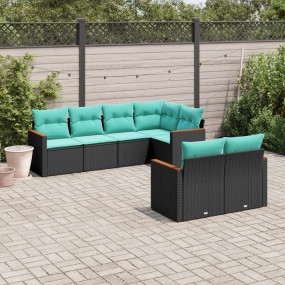 Patio Sofa Set Black