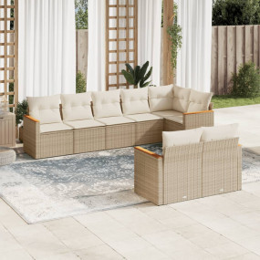 Garden Sofa Set Beige, Cream White
