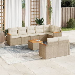 Garden Sofa Set Beige, Cream White