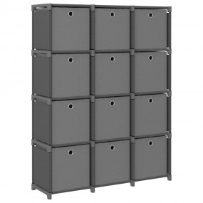 Display Shelf Grey Fabric (100% polyester), steel Large
