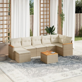 Garden Sofa Set Beige, Cream White